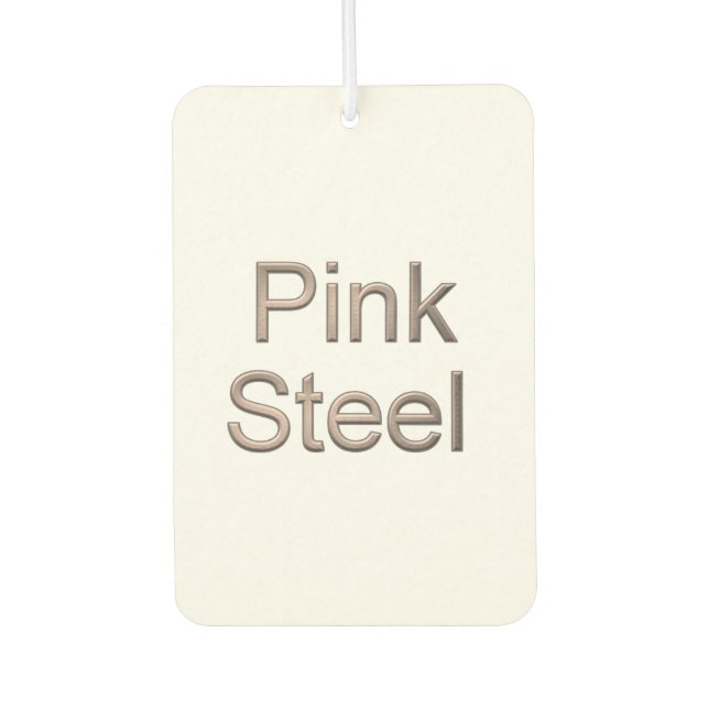 Désodorisant Pour Voiture Acier rose blanc de la voiture (Devant)