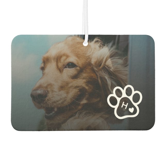 Désodorisant Pour Voiture Add Your Own Photo Dog Pets Monogram (Devant)