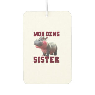 Désodorisant Pour Voiture Adorable MOO DENG SISTER Baby Hippo Bestie Princes