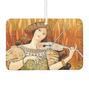 Désodorisant Pour Voiture Affiche vintage Art nouveau pour violon Musique