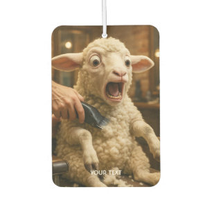 Désodorisant Pour Voiture Agneau mignon de fantaisie effrayé de rasage