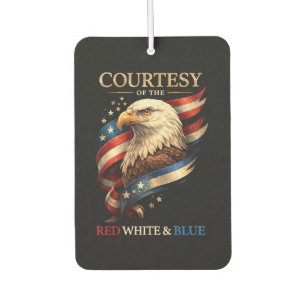 Désodorisant Pour Voiture Aigle Patriotique Rouge Blanc et Bleu Vintage