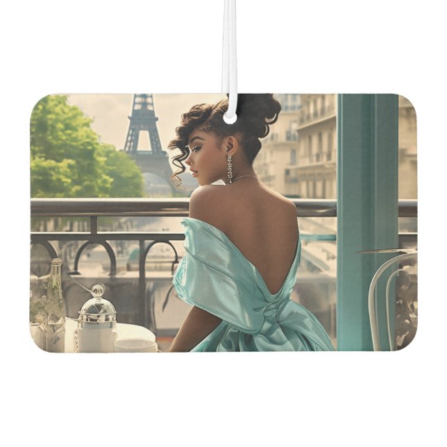 Désodorisant Pour Voiture Air Freshner | Fille À Paris (Devant)