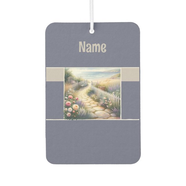 Désodorisant Pour Voiture Allée de jardin de campagne vers la mer (Devant)