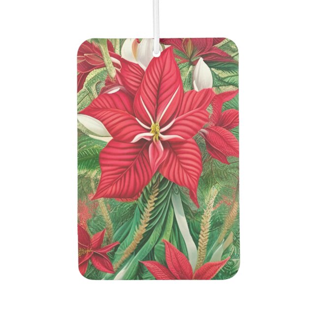 Désodorisant Pour Voiture Amaryllis Poinsettia Hybride AI Art (Devant)