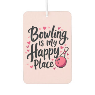 Désodorisant Pour Voiture Amateur de Bowling Design Rétro Mignon Sportif