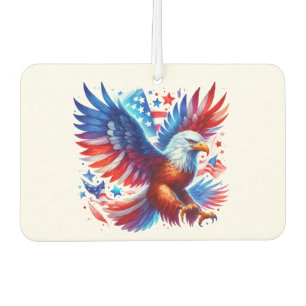 Désodorisant Pour Voiture American Eagle Patriotique Design Rouge Blanc Bleu