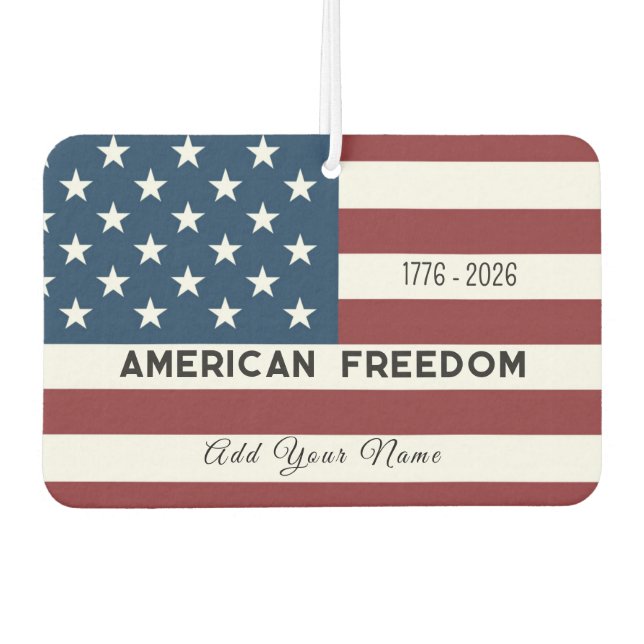 Désodorisant Pour Voiture American Freedom Personalized Name (Devant)