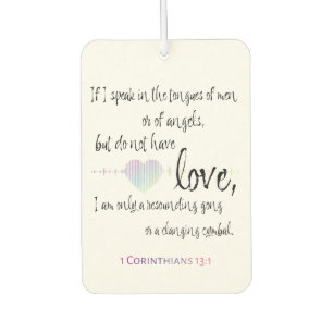 Désodorisant Pour Voiture Amour 1 Corinthiens 13:1
