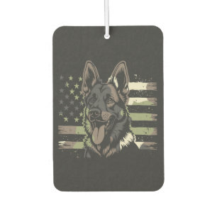 Désodorisant Pour Voiture Amoureux de Berger Allemand USA Drapeau Américain 