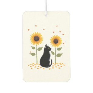 Désodorisant Pour Voiture Amoureux de Chat Tournesol Arbre de Noël Tournesol