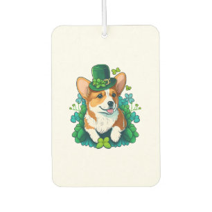 Désodorisant Pour Voiture Amusant Corgi Shamrock Jour de la Saint Patrick he