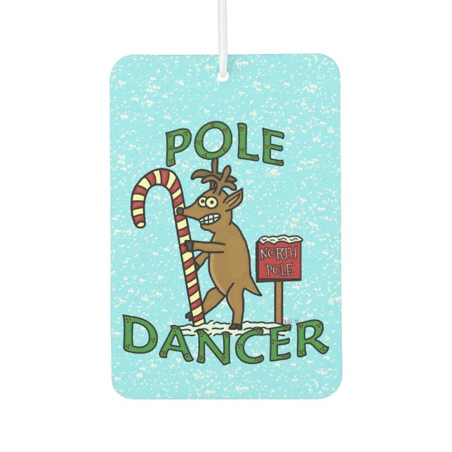 Désodorisant Pour Voiture Amusant Noël Reindeer Dancer Pun (Devant)