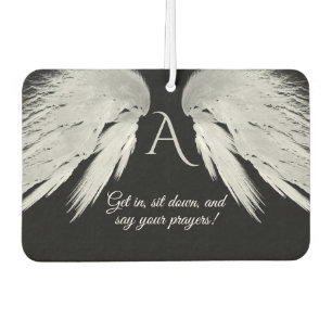 Désodorisant Pour Voiture ANGEL WINGS Black Monogram Funny