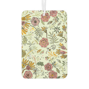 Désodorisant Pour Voiture Aquarelle Florale Fleurs d'abeille Élégante Modern