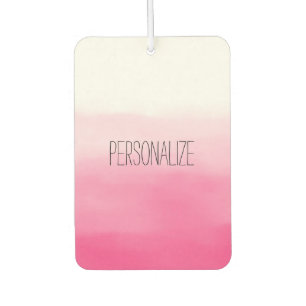 Désodorisant Pour Voiture Aquarelle rose Ombre personnalisée