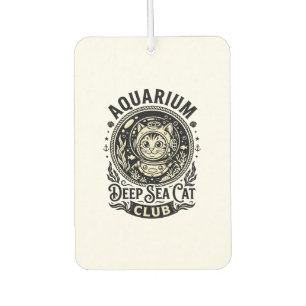 Désodorisant Pour Voiture Aquarium Chat de mer profonde Graphique de chat dr