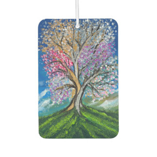 Désodorisant Pour Voiture Arbre Coloré - œuvre d'art faite main
