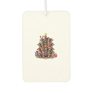 Désodorisant Pour Voiture Arbre de Noël Dachshund Saucisse Chien Dachshund