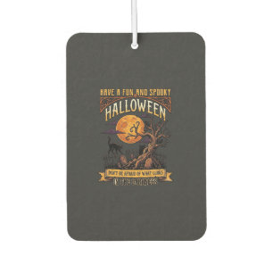 Désodorisant Pour Voiture Arbre effrayant Halloween pleine lune chat noir ci