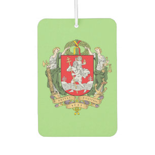 Désodorisant Pour Voiture Armoiries de Vilnius, Lituanie Marque de bagage