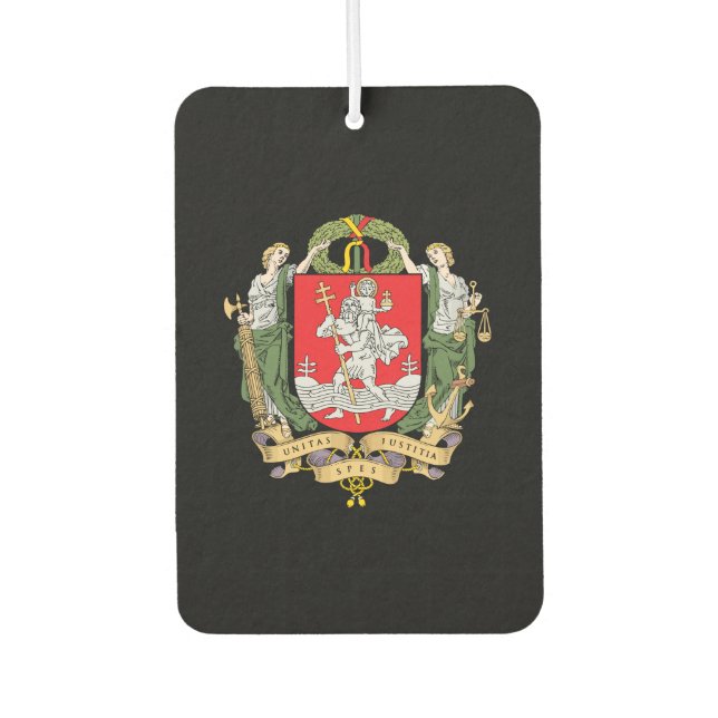 Désodorisant Pour Voiture Armoiries de Vilnius, Lituanie Plaque de souris (Devant)
