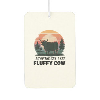 Désodorisant Pour Voiture Arrêtez La Voiture Voir Fluffy Cow Highland Cow Fa