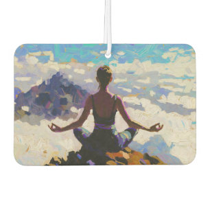 Désodorisant Pour Voiture Art du Yoga : Beauté Équilibrée (Peinture à l'Huil