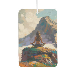 Désodorisant Pour Voiture Art du Yoga : Beauté Équilibrée (Peinture à l'Huil