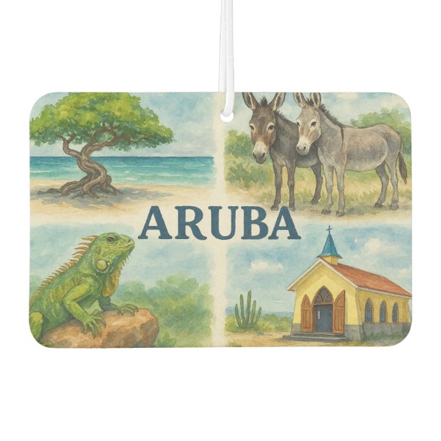 Désodorisant Pour Voiture Aruba multivu aquarelle (Devant)
