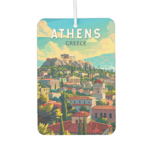 Désodorisant Pour Voiture Athens Grèce Travel Art Vintage