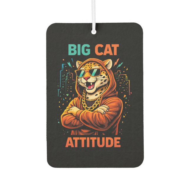 Désodorisant Pour Voiture Attitude de gros chat (Devant)