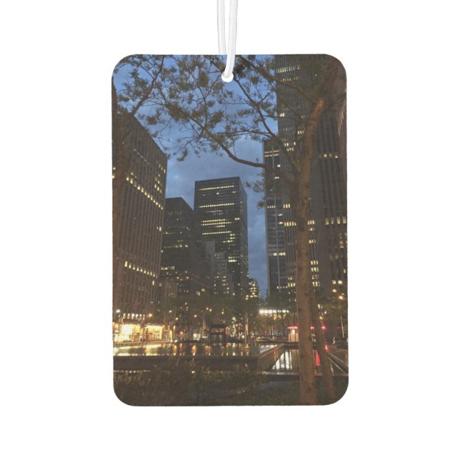 Désodorisant Pour Voiture Aube au Rockefeller Center New York City NYC Photo (Dos)