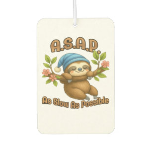 Désodorisant Pour Voiture Aussi Lent Que Possible - Joli Sloth ASAP Classic