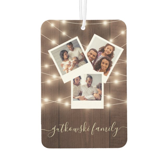 Désodorisant Pour Voiture Automobile Baby Design Votre Propre Famille Photos (Dos)