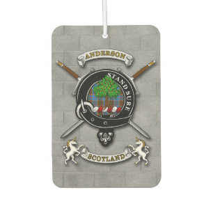 Désodorisant Pour Voiture Badge et épées du clan Anderson