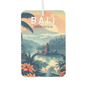 Désodorisant Pour Voiture Bali Indonésie Travel Art Vintage