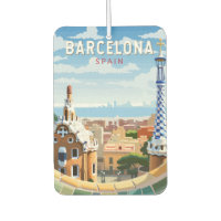 Barcelone Espagne Travel Art Vintage