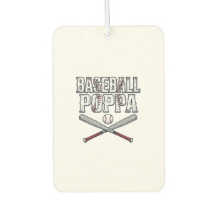 Désodorisant Pour Voiture Baseball Poppa Vintage Gravure Design de T-shirt_1