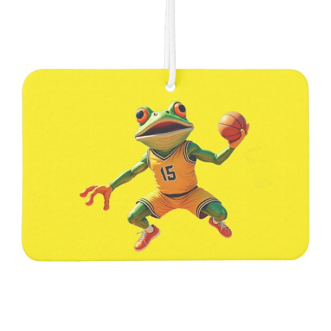 Désodorisant Pour Voiture Basketball Frog yellow car air freshener (Devant)