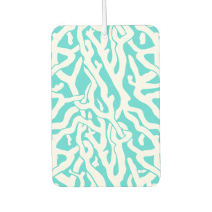 Désodorisant Pour Voiture Beach Coral Reef Motif Nautique Blanc Bleu