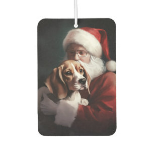 Désodorisant Pour Voiture Beagle avec le Père Noël Noël Festif