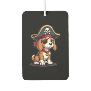 Désodorisant Pour Voiture Beagle Costume de pirate Jolly roger Drapeau Croix