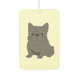 Désodorisant Pour Voiture Bébé Bouledogue Français Gris, Crème,