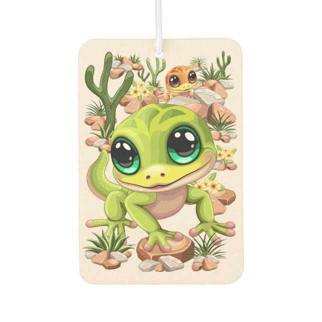 Désodorisant Pour Voiture Bébé Geckos jote personnages de dessin (Devant)