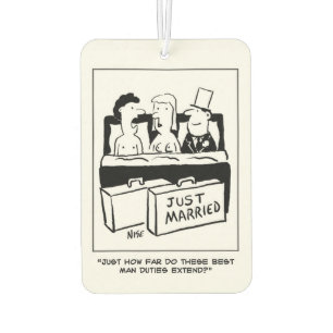 Désodorisant Pour Voiture Best Man in Bed with Bride & Groom