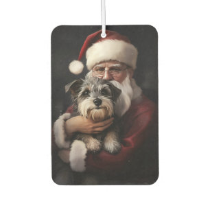 Désodorisant Pour Voiture Biewer Terrier Avec Noël Festif Du Père Noël