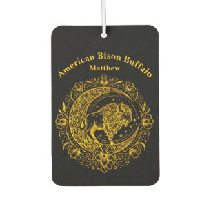 Désodorisant Pour Voiture Bison Buffle dans le Motif de design floral comple