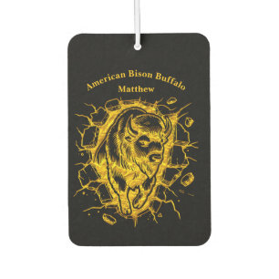 Désodorisant Pour Voiture Bison qui éclate à travers un mur