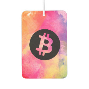 Désodorisant Pour Voiture Bitcoin Aquarelle